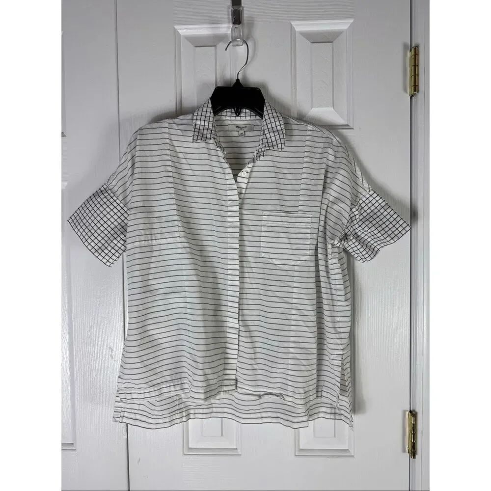 Madewell Womens Striped Button Front Blouse Size XS
